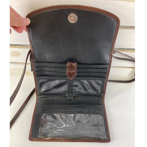 BRIGHTON SMALL BROWN ANIMAL PRINT CROSSBODY BAG WITH POCKETS - Picture 6 of 16